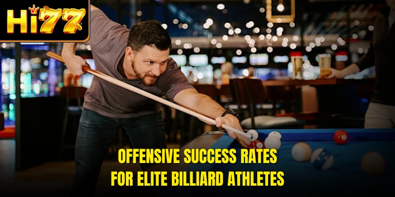 Offensive success rates for elite billiard athletes